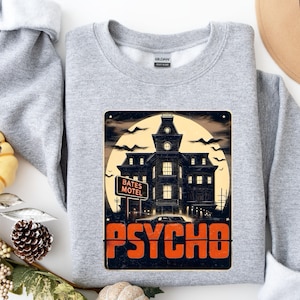 Psycho Bates Motel inspired T-Shirt PNG, Vintage Horror Movie Shirt Design, Horror inspired Digital Download, Halloween Sublimation Art