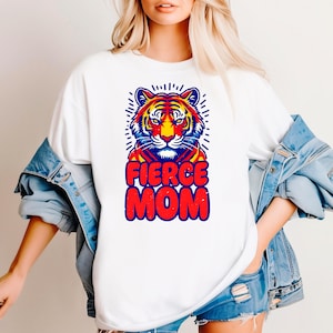 Fierce Mom PNG, Bold Tiger Mom Shirt Design, High Resolution Sublimation Graphic for Strong Moms, Tiger Mama tshirt design