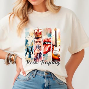 Rock PNG T-Shirt design, Rock Legends Brushstroke style png, Queen template, Famous Rock Bands inspired Desing