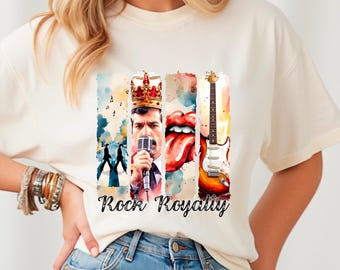 Rock PNG T-Shirt design, Rock Legends Brushstroke style png, Queen template, Famous Rock Bands inspired Desing