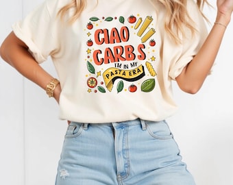 In My Pasta Era T-Shirt PNG Design, Funny Italian Food Shirt, Spaghetti Summer Sublimation File, Ciao Carbs png, Pasta Lover Tshirt