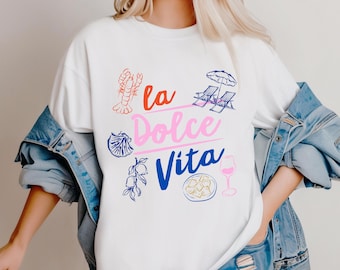 La Dolce Vita PNG design, Italian Summer vibes T-Shirt file, Coastal Party Digital File, Italian Summer vibes png for tshirt
