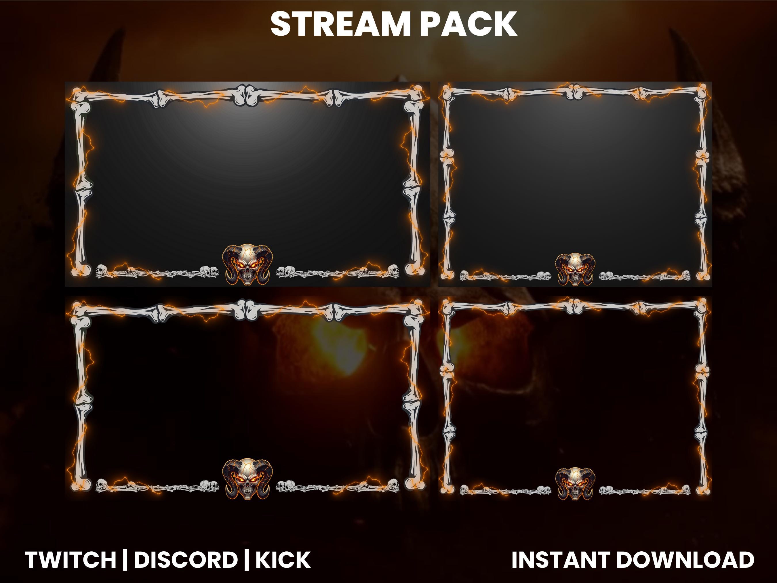 Devil Rings Overlay Demon Inferno Twitch Overlay Pack | Animated Stream Alerts, Panels ...