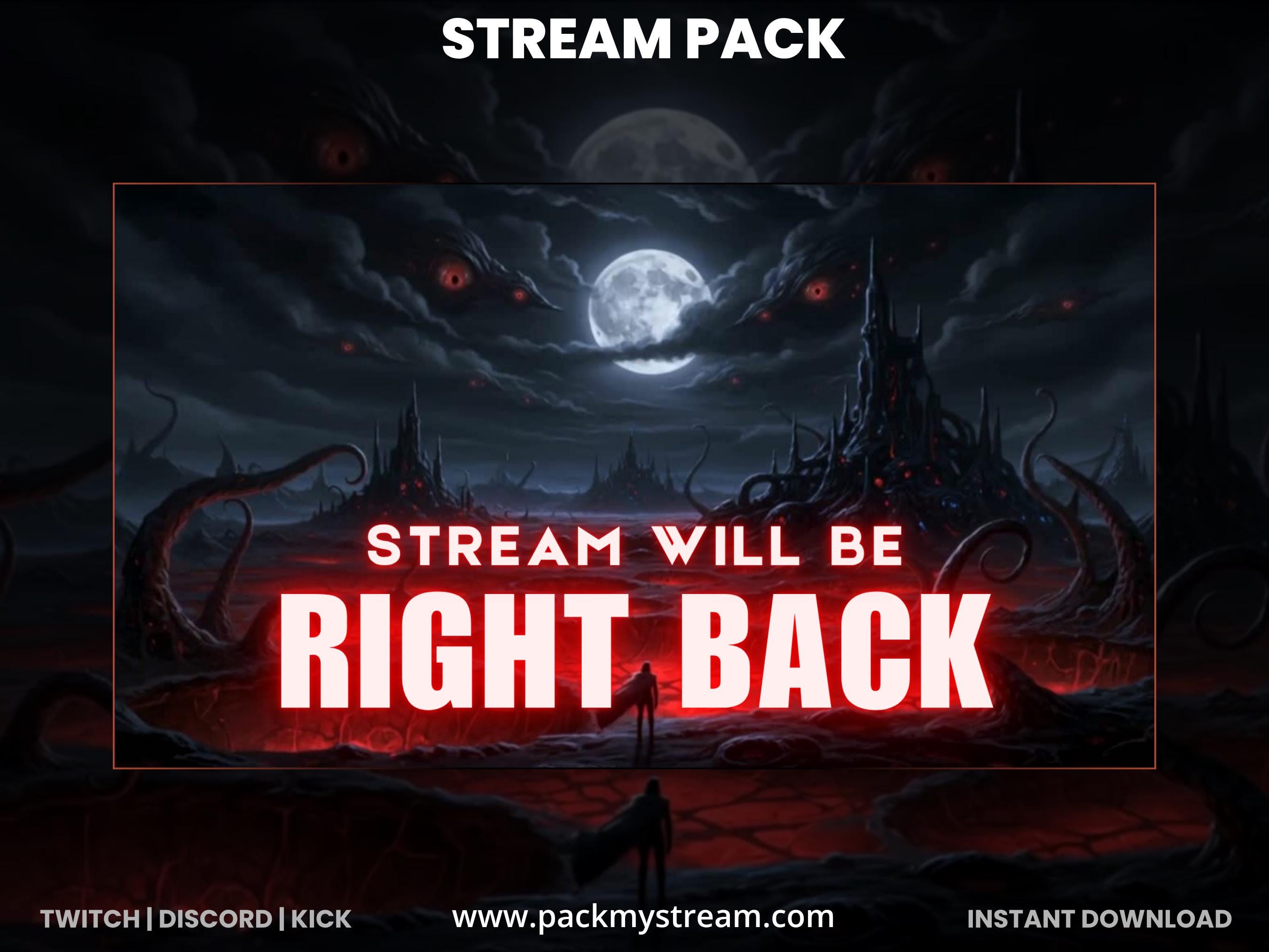 Dark Fantasy Horror Stream Pack | Twitch, Kick & Youtube Overlays ...