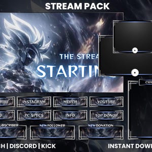 Animated Twitch Stream Pack | Twitch Screen Overlay | Animated Screens | Chat Overlay | Twitch Alerts | Twitch Panels | Intermission Screens