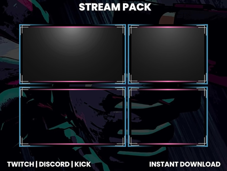 Animated Twitch Stream Pack | Twitch Screen Overlay | Animated Screens ...