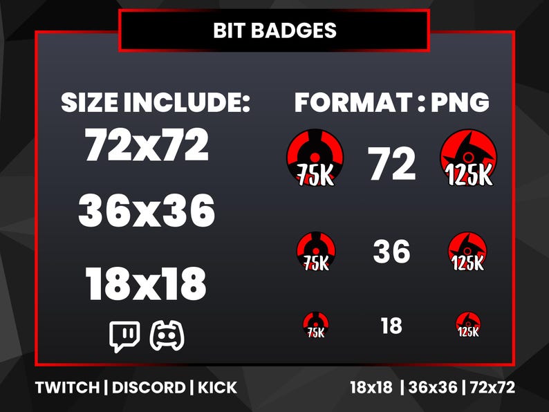 High Quality Twitch Bit Badges | Twitch Sub Badges | Anime Bit Badges ...