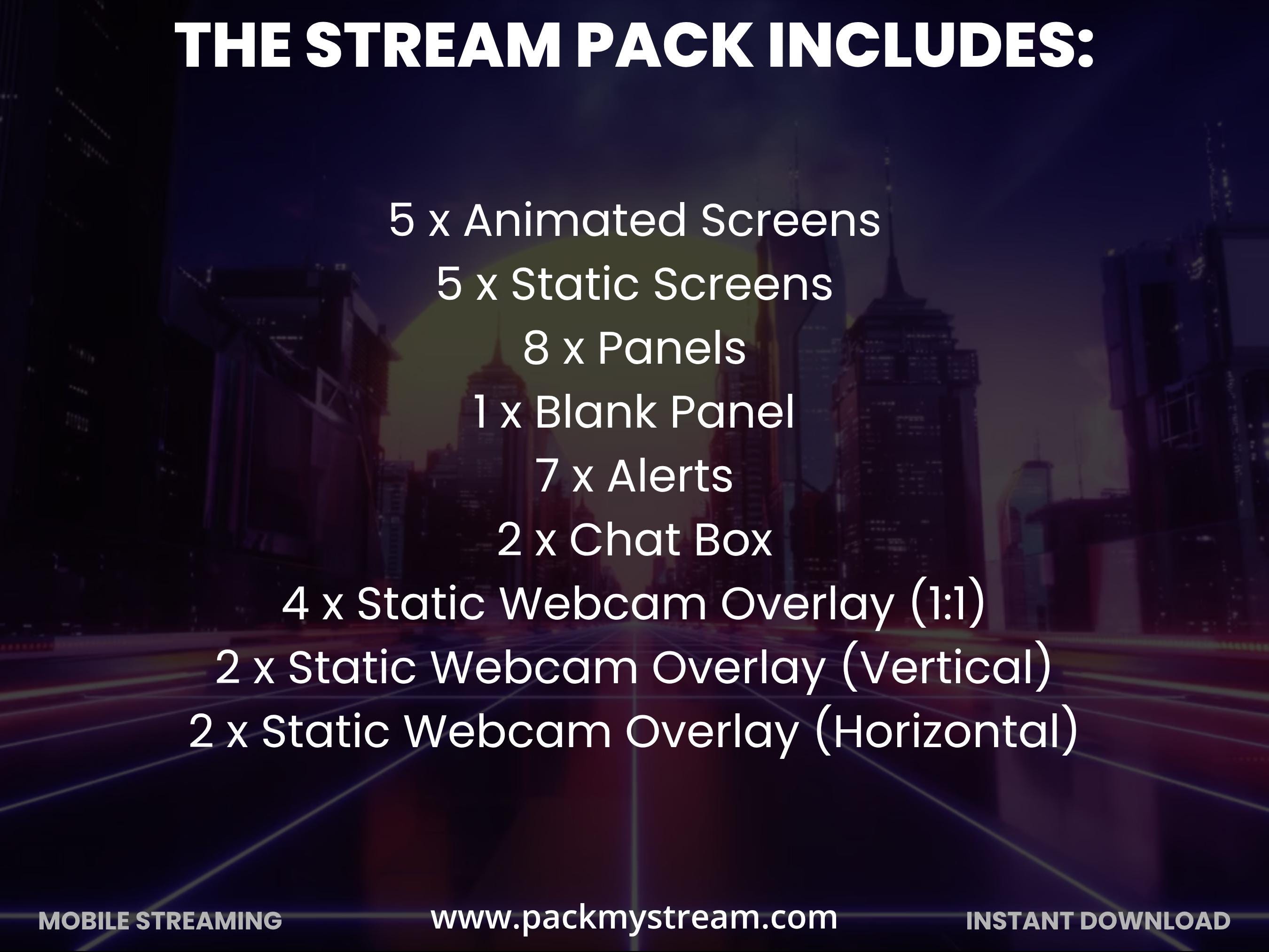 Example Vertical Stream Overlay Vertical Twitch Overlay – Retro Neon Stream Pack, Tiktok Live Overlay ...