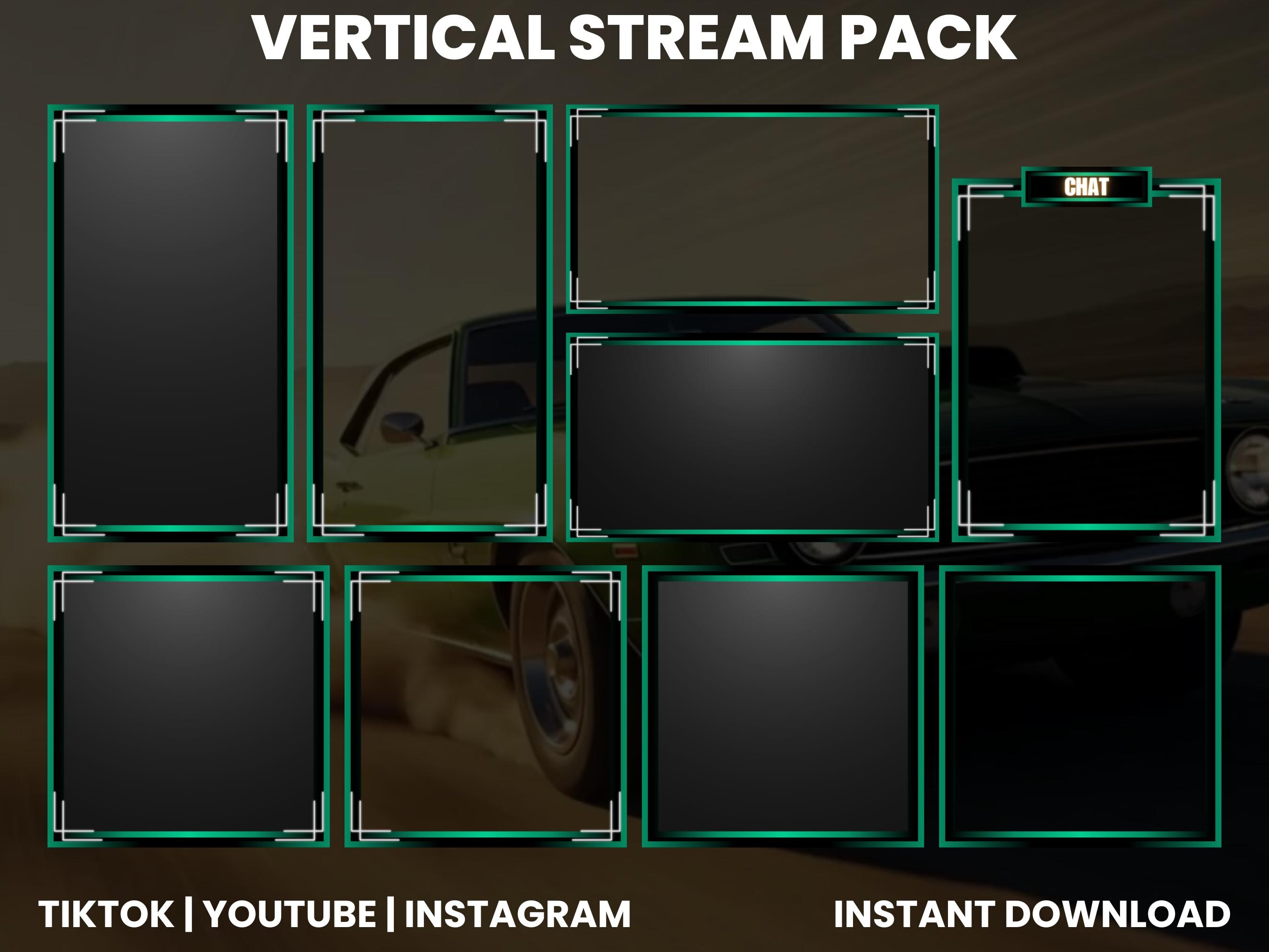 Example Vertical Stream Overlay Vertical Stream Overlay Pack | Car Racing Stream Graphics | Animated ...