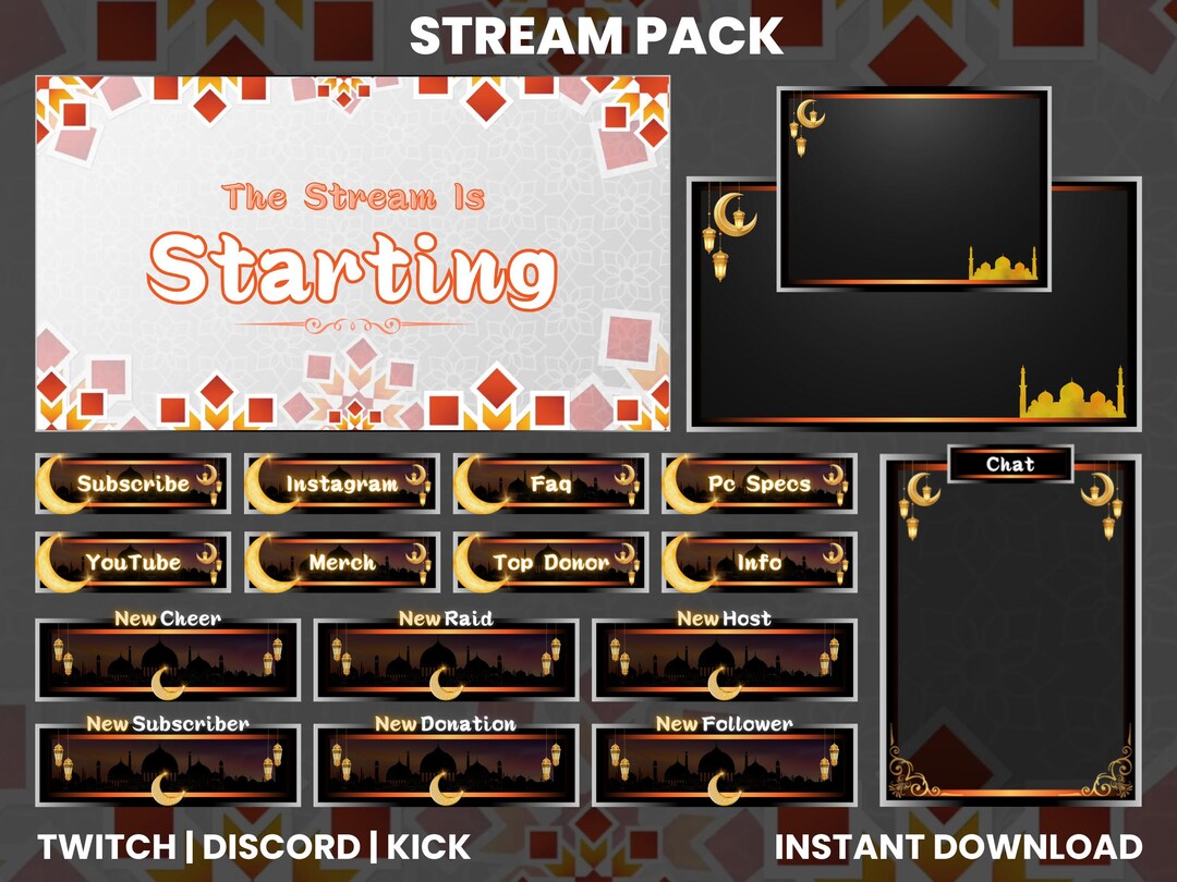 Ramadan Twitch Stream Pack | Animated Stream Pack | Happy Ramadan ...