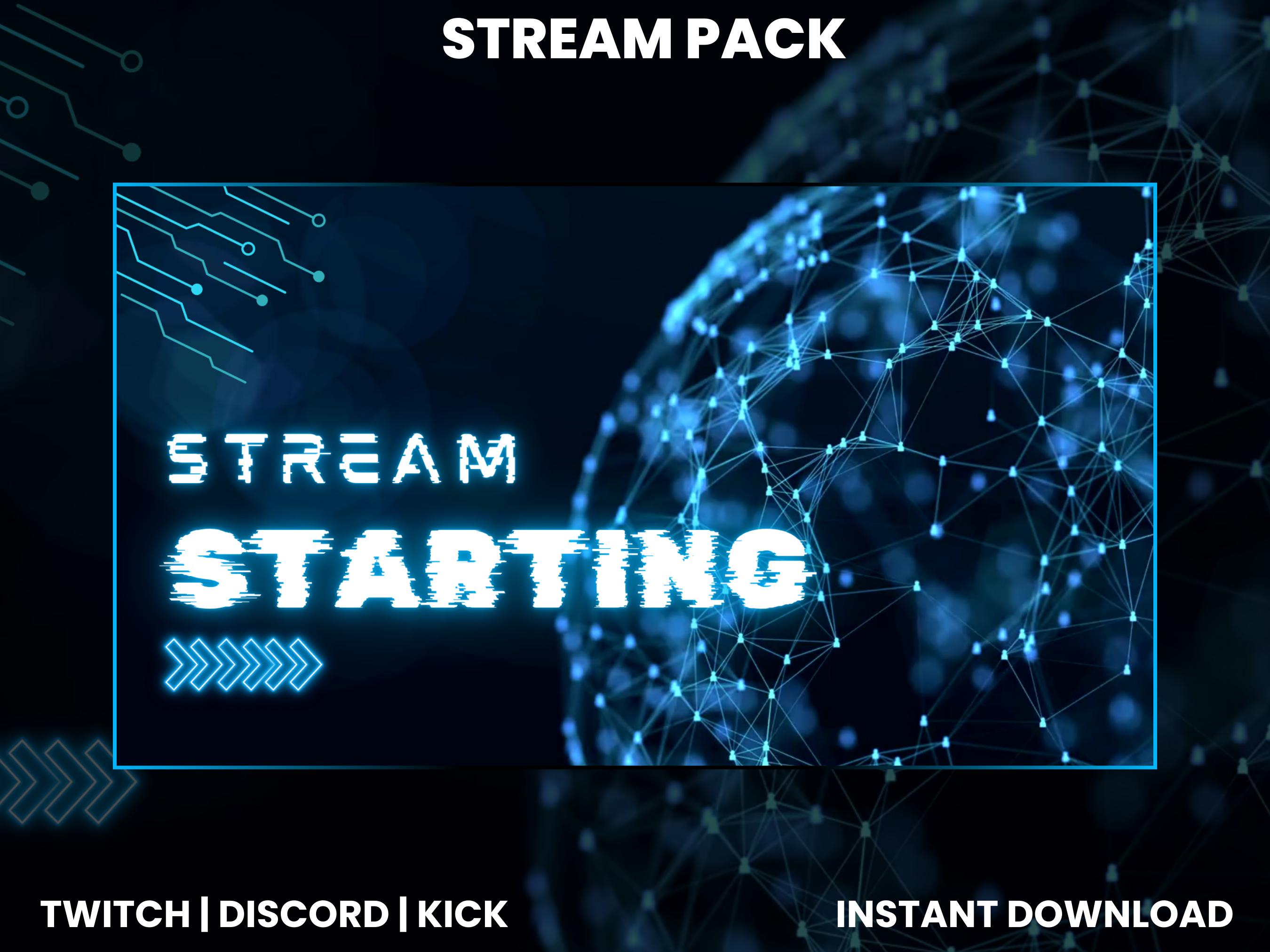Animated Twitch Stream Pack | Blue Tech Stream Pack | Twitch Overlay ...
