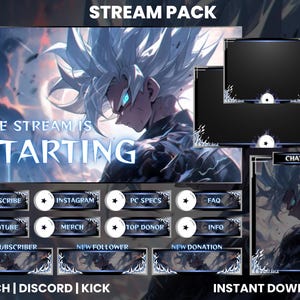 Animated Twitch Stream Pack | Twitch Screen Overlay | Animated Screens | Chat Overlay | Twitch Alerts | Twitch Panels | OBS Compatible