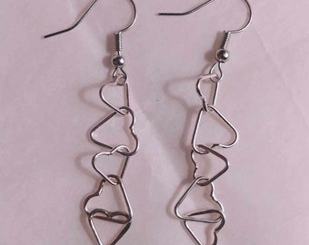 Pendientes Corazones Plata
