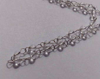 Beaded Chain - clear glass