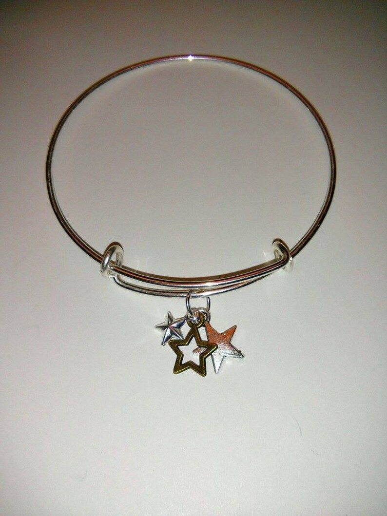 Star Bangle Bracelet Etsy