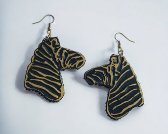 Zebra earrings