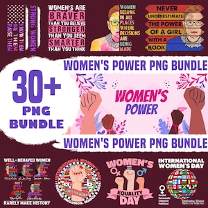 Women Power PNG Bundle, 30+ Feminist Sublimation Designs, Girl Power Digital Download, Women Empowerment PNG, Strong Woman Clipart