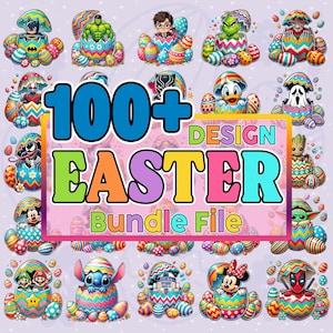 100+ Movies & Cartoon Characters In Easter Day PNG Bundle, Easter Day Png Bundle, Easter Heart, Easter Shirt Png, Sublimation Digital File