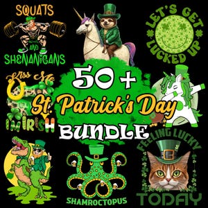 50+ St Patricks Day Png Bundle, St Patrick&#39;s Day Png, Irish Day Png, Happy St Patrick&#39;s Day, Shamrocks Png, Retro St Patrick&#39;s Png Bundle