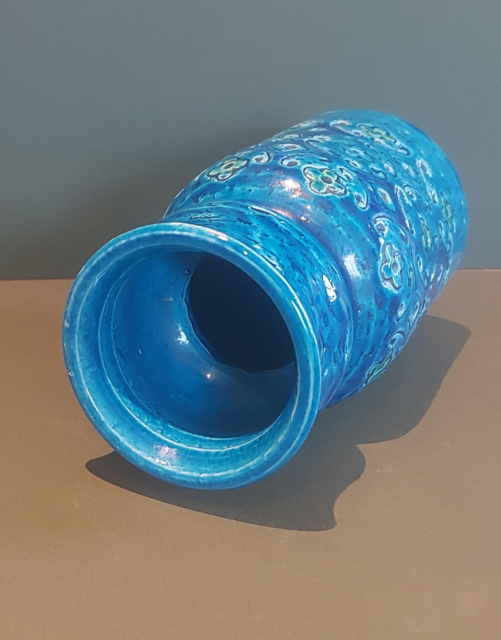 Vintage Blue Bitossi Spagnolo Vase, by Aldo Londi, Italy. - Etsy