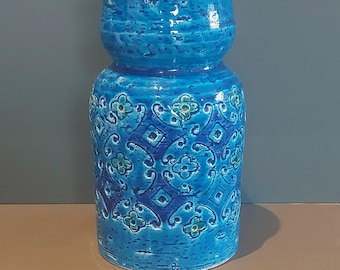 Vintage Blue Bitossi Spagnolo Vase, by Aldo Londi, Italy. - Etsy