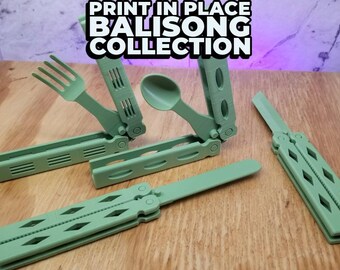 Archivo STL de cuchillo mariposa imprimible en 3D: descarga digital