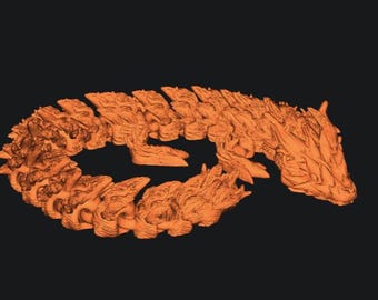Articulated Poison Dragon STL – Flexible 3D Printable Fantasy Model - 3D prinf ile- STL File - Digital downlooad - Digital stl