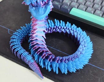 Flexi Dragon stl file - Flexi Stl file  - Print in place - STL file for 3D Printing
