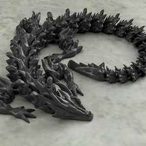 Articulated Dragon, STL file for 3D printing, STL print files, Print in Place