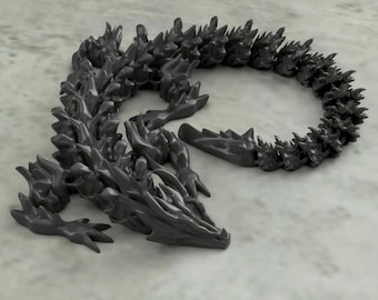 Dragón articulado, archivo STL para impresión 3D, archivos de impresión STL, impresión en el lugar