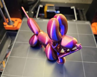 3D Balloon Dog Decor with 3D Stl File & Animal Print, Balloon Gift, Animal Decor, 3D Printed Decor, Gift for Kids, 3D Printing, Animal Gift