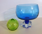 Blue Murano Italian Art Glass Bowl