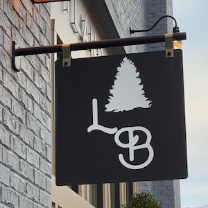 Storefront Sign, Business Logo Signage, Blade Sign, Double Sided Sign, Wall Mounted Sign, Hanging Sign With Metal Bracket, Outdoor Shop Sign