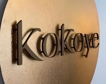 Letras metálicas en relieve, letreros para escaparates, letreros con logotipos comerciales, letreros para tiendas al aire libre, letreros cortados con láser, letreros metálicos flotantes, letras cortadas planas para pared.
