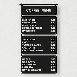 Custom Blade Sign, Hanging Sign, Wall Mounted Restaurant Menu Board, Double Sided Metal Blade Signage, Advertising Signboard, Cafe Sign