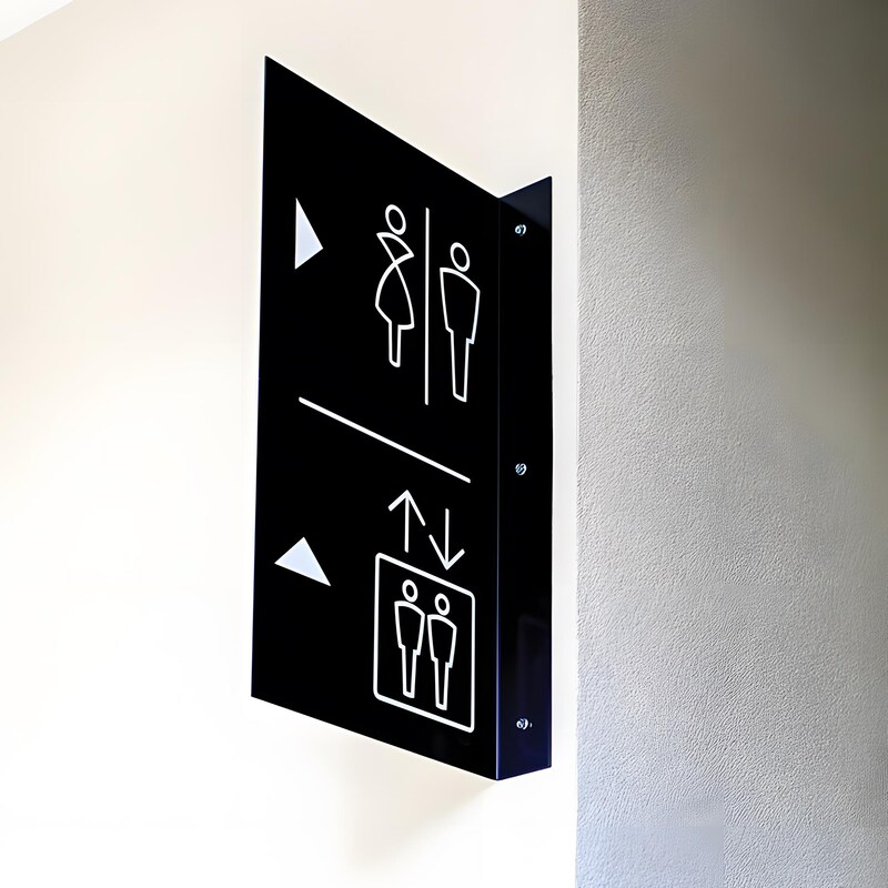 Restroom This Way Sign - Etsy