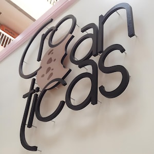 Floating Metal Sign, Storefront Sign, Business Logo Sign, Cafe Sign, Outdoor Shop Sign, Laser cut Sign, Raised Logo Sign, 3D Metal Letters