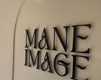 Floating Laser cut letters, Business sign custom, Stainless Steel Sign, Beauty salon sign, Lobby Sign, Storefront Sign, Raised metal letters