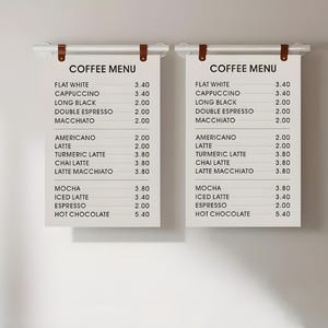 Letrero de menú de cafetería, lista de precios colgante, expositor de menú de restaurante montado en la pared, letrero de hoja metálica de doble cara, letrero comercial montado en el techo