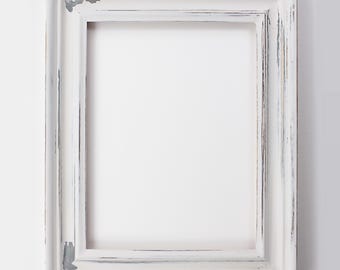 Shabby Chic Painted & Gesso Distressed Picture Frame to fit 16" X 12" Artwork