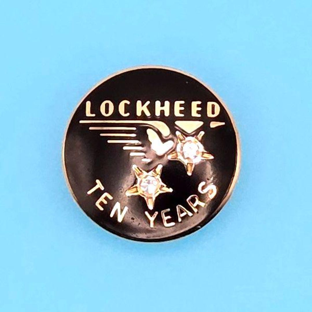 Lockheed Martin Pin Lockheed Martin 10k Gold Filled Diamond 10 Yr Service Pin Employee ...