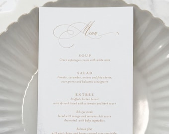 Elegant Wedding Menu | Style 777