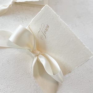 Vow Books, Handmade Paper Vow Books, Wedding, Letterpress Vow Booklets | Set of 2 - Style 211