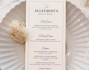 Wedding Menu Card | Custom Printed Menus Style 298