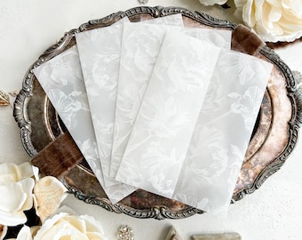 Vellum Invitation Wrap with white printing | Wedding Invitations Style 110