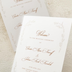 Wedding Programs  | ceremony program  |  programs - Style 77