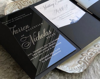Style 120 Light and Airy Collection Acrylic Invites Clear Invitations Clear Invitations