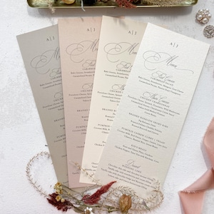 Elegant Wedding Menus | Table Menu Cards | Style 312 image 5