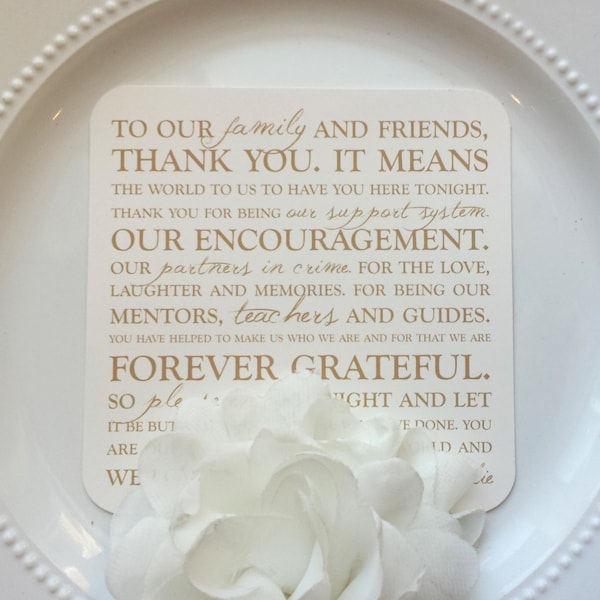 Tarjeta de agradecimiento de boda / Tarjeta de agradecimiento de boda / Tarjeta de agradecimiento / Gracias - Estilo 23