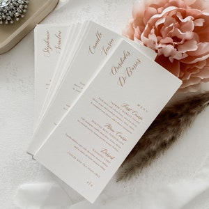 Menu Place Cards | Dinner Menu Place Cards | Custom Name Cards | Menus Namecards - Style 27